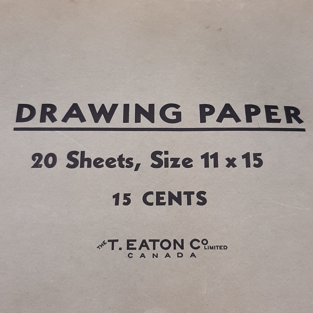 Vintage Drawing Paper 19 Sheets 11" x 15" The T. Eaton Co Limited Canada 15 Cent